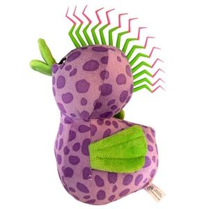 A&A Global Plush 10” Stuffed Animal Toy Punk Spiked Mohawk Duck 2013 Purple Pink